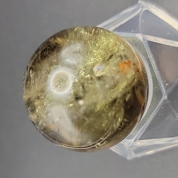 Lot Of 4 Citrine Lemon Quartz Prasiolite Spheres 220g Natural Gemstone Crystal - Picture 9 of 12